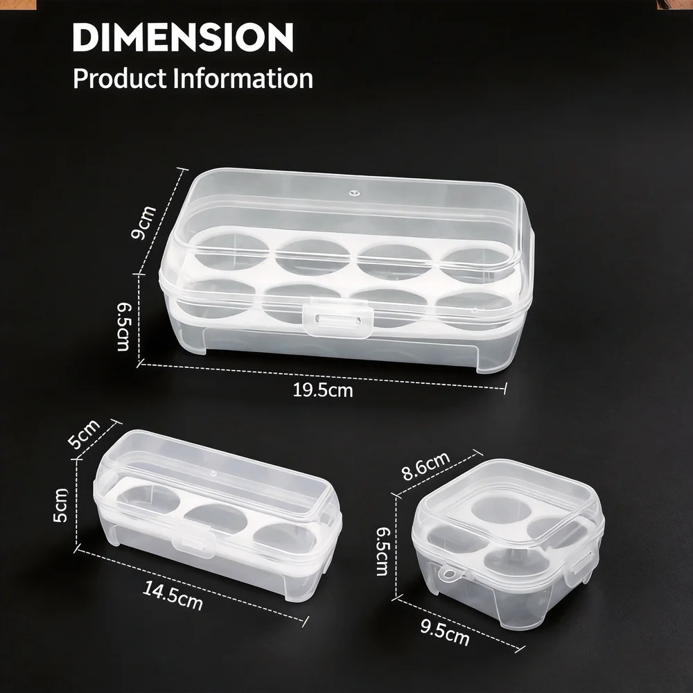 Portable Egg Holder Food-Safe Outdoor Camping Egg Box Pp Plastic Egg Case Shockproof For Pantry Organization Travel Rv Travel