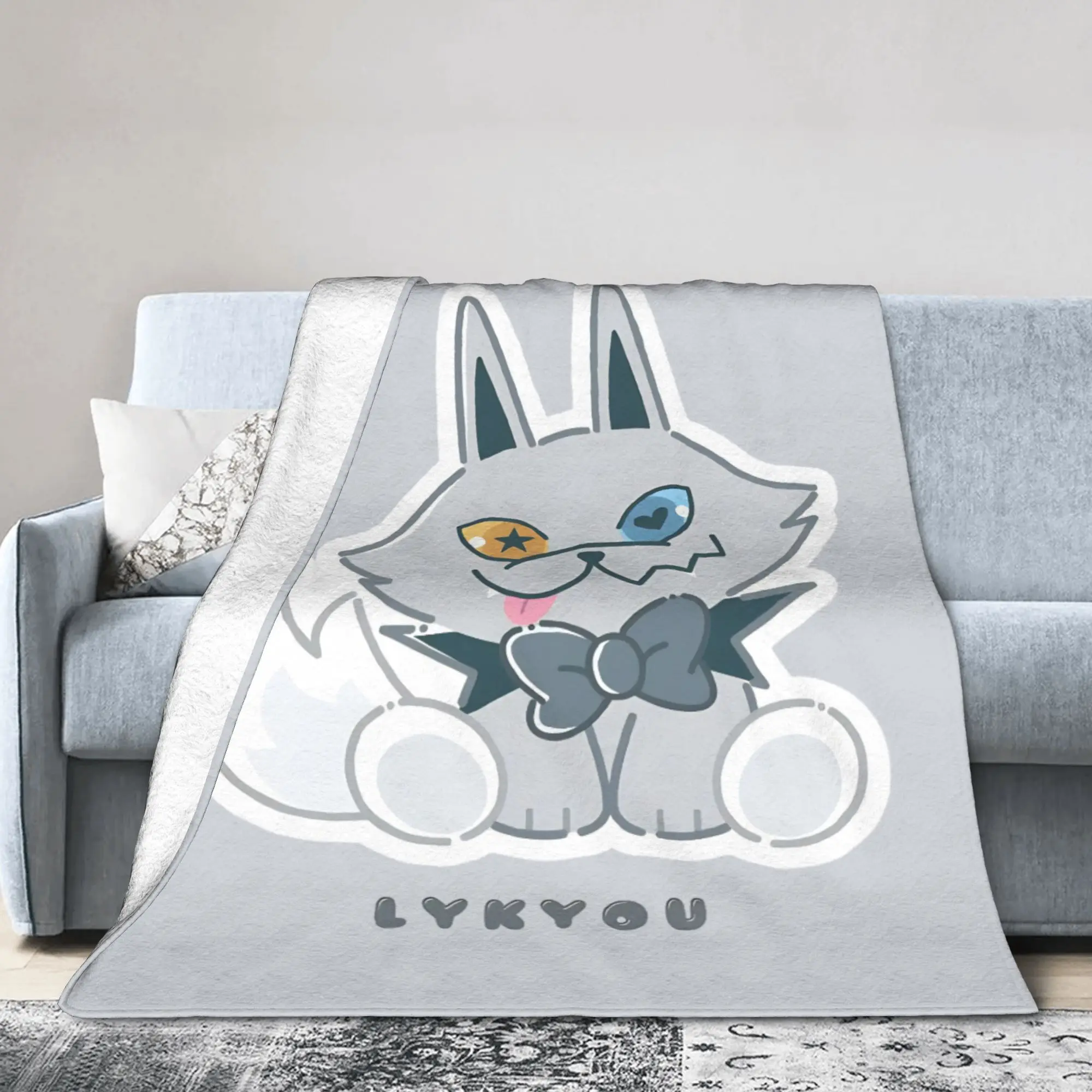 Lykyou LYKN Music Plush Blanket  Creative Throw Blanket for Bed Sofa Couch 150*125cm Rug Piece