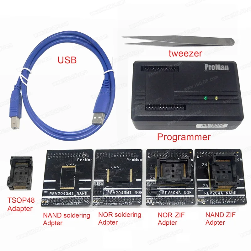 NAND Flash PROMAN Programmer +TSOP48 Adapter Universal Programmer  for data recovery