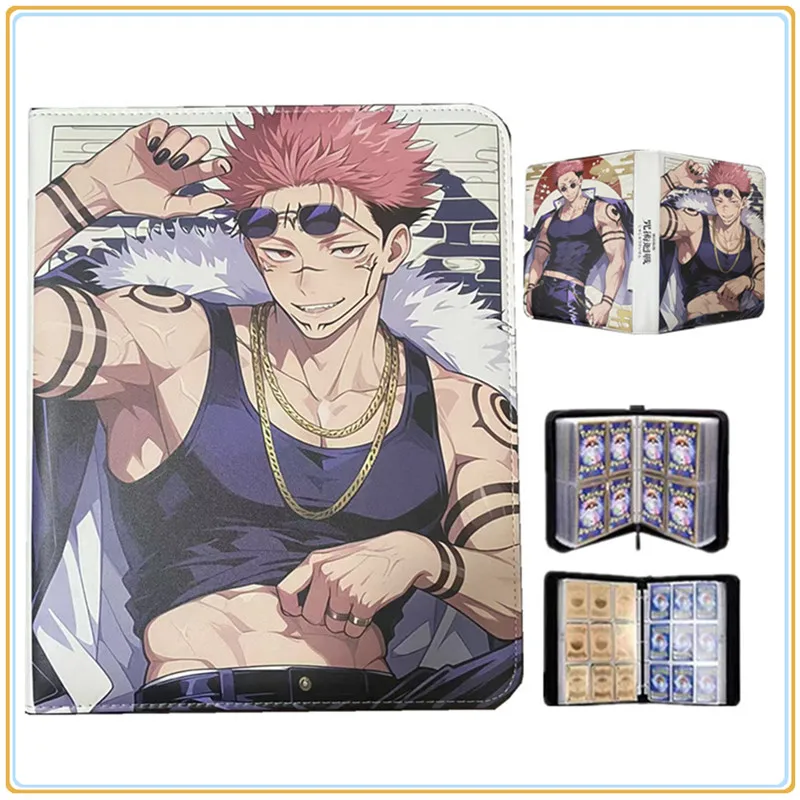 

400 шт./900 шт. альбом для карт, книга, аниме дзюдзюцу кайсен, тигровый персонал, Юрен, коллекция карт, молния, игровые карты, держатель для переплета, детский подарок