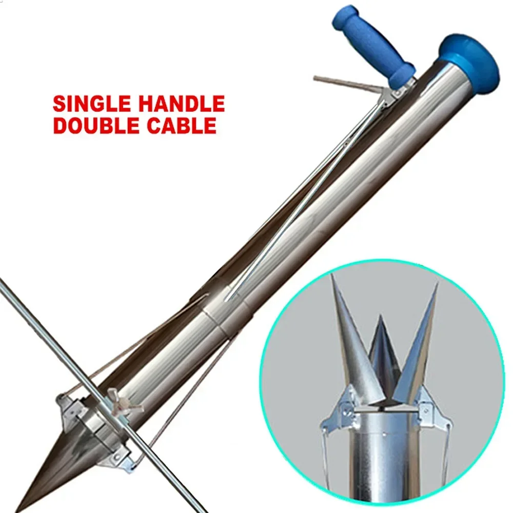 Seedling Transplanter Vegetable Flower Tube Seeder Manual Agriculture Fertilizing Planter Single Control Planting Garden Tool
