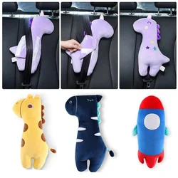 Baby Safety Belt Doll Cover Seat Belt Cushion Child Novelty Belt Protector Cute Headrest Sleeping Pillow Plush Vehicle Supplies