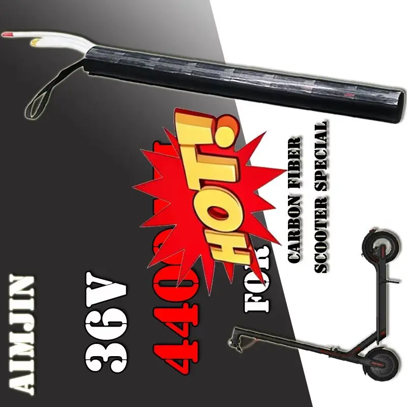 🔧36V 4400mAH 18650 Lithium Battery Pack Carbon Fiber Scooter Special-purpose Battery Pack ,Carbon Fiber Vertical Tubular Batter