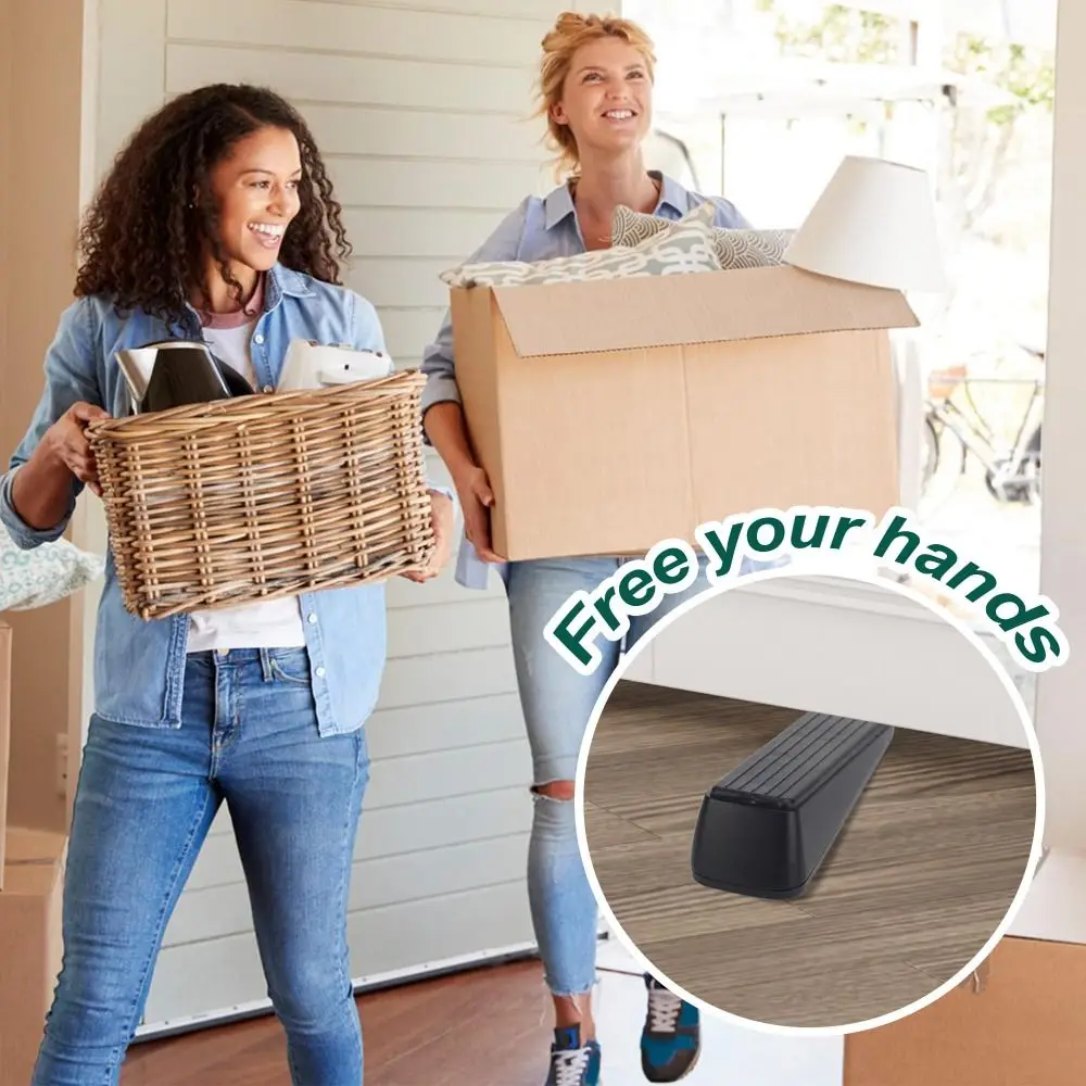 

Противоскользящий мобильный дверной стопор из цинкового сплава с резиновым клином, защита от сквозняков, настенный ограничитель для двери