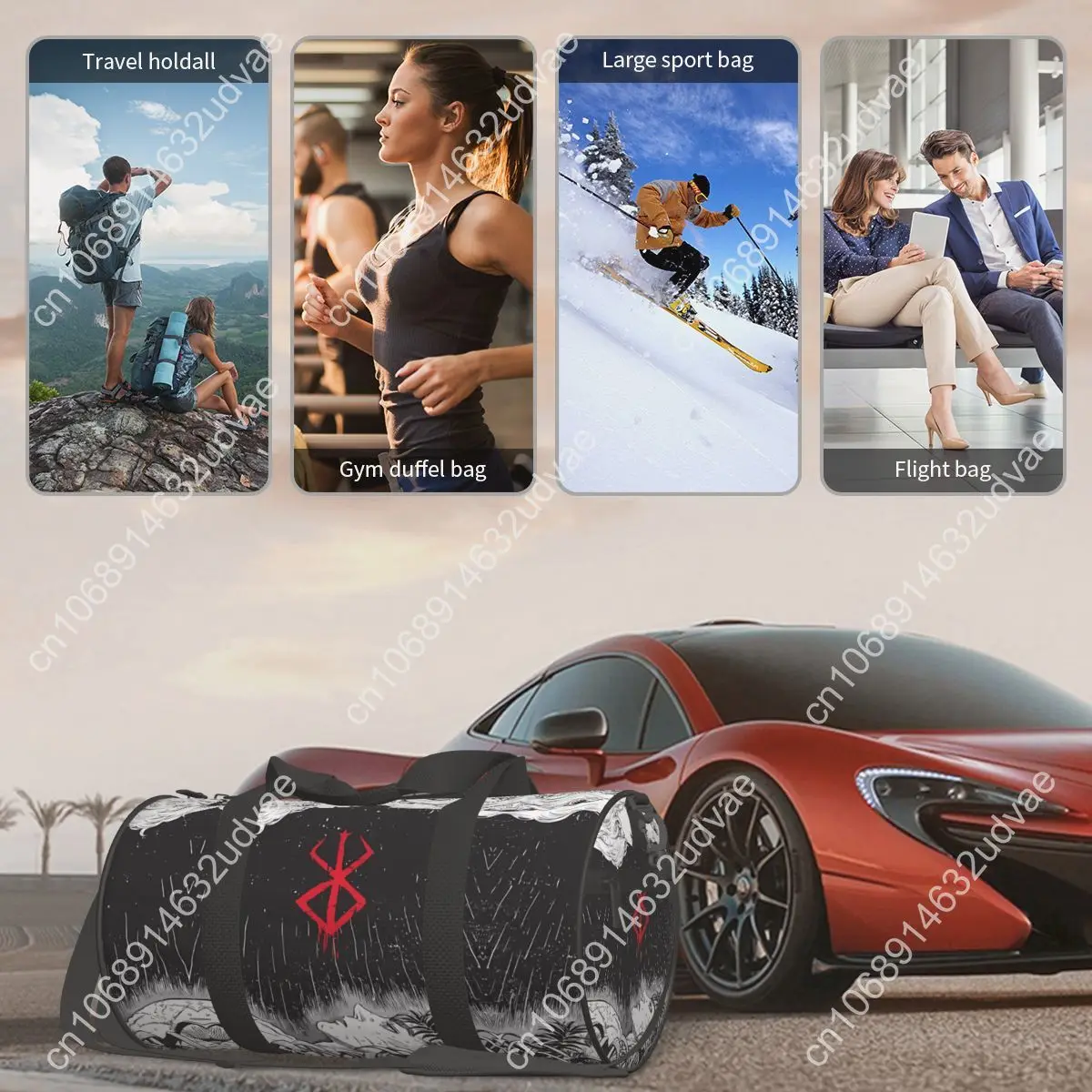 Japan Anime Bereserk Gym Bag Fashion Street Waterproof Sports Bags Large Capacity Travel Handbag Novelty Fitness Bag For Couple