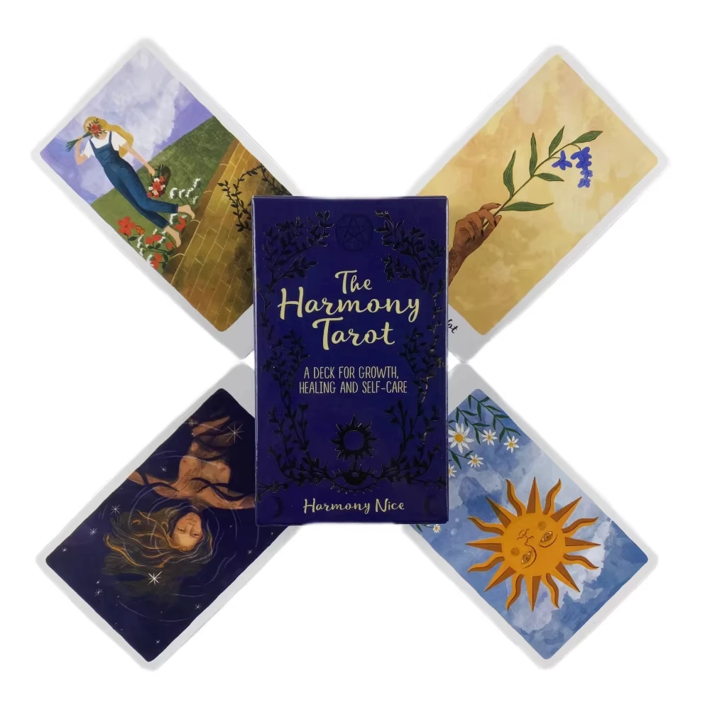 Die Harmony Tarotkarten für Anfänger. Klassische traditionelle Tarot-Deck-Brettspiele mit Box für Wahrsagerei und Wahrsagerei