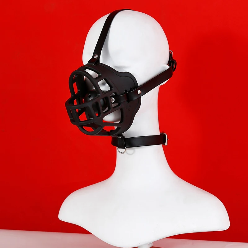 SM Bdsm Dog Muzzle Mask with Silicone Harness Mouth Gag Bondage Fetish Restraint Slave Sex Toy for Couple Adult Game Cosplay 18
