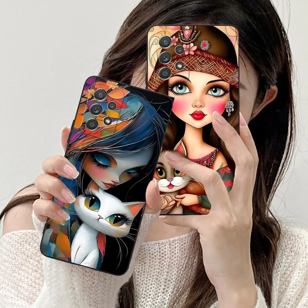 Girl Cat Kitten Art… - image