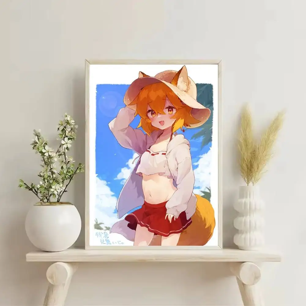 Anime The Helpful Fox Senko San Poster Self-adhesive Art Waterproof Paper Sticker Coffee House Bar Room Wall Decor