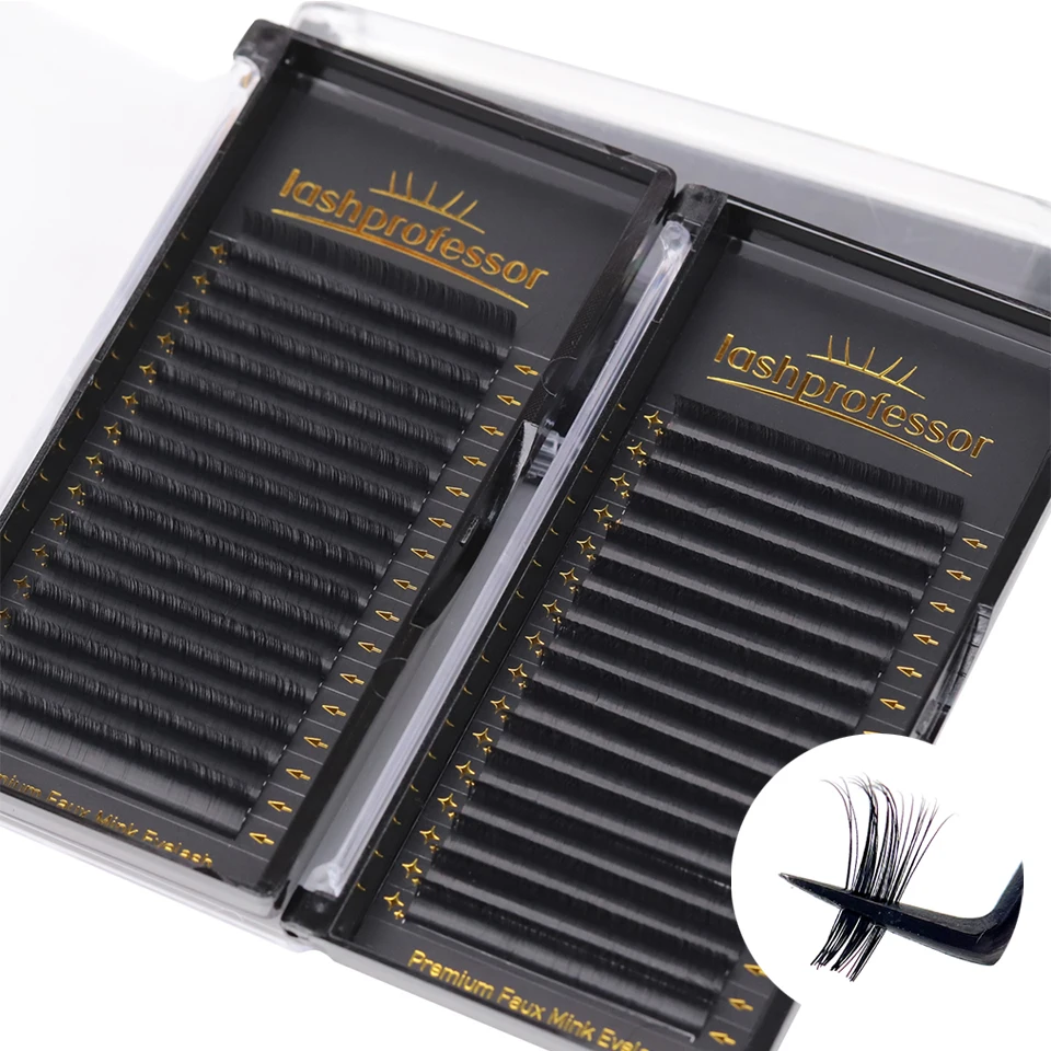 

Lashprofessor 16Rows Russian Volume Eyelash Extension 0.03/0.05/0.07/0.1 Individual Handmade Silk Mink False Lashes Pinching Fan