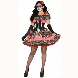 Women Horror Zombie Skeleton Vampire Flower Fairy Ghosts Bride Costume Halloween Cosplay Fancy Party Dress