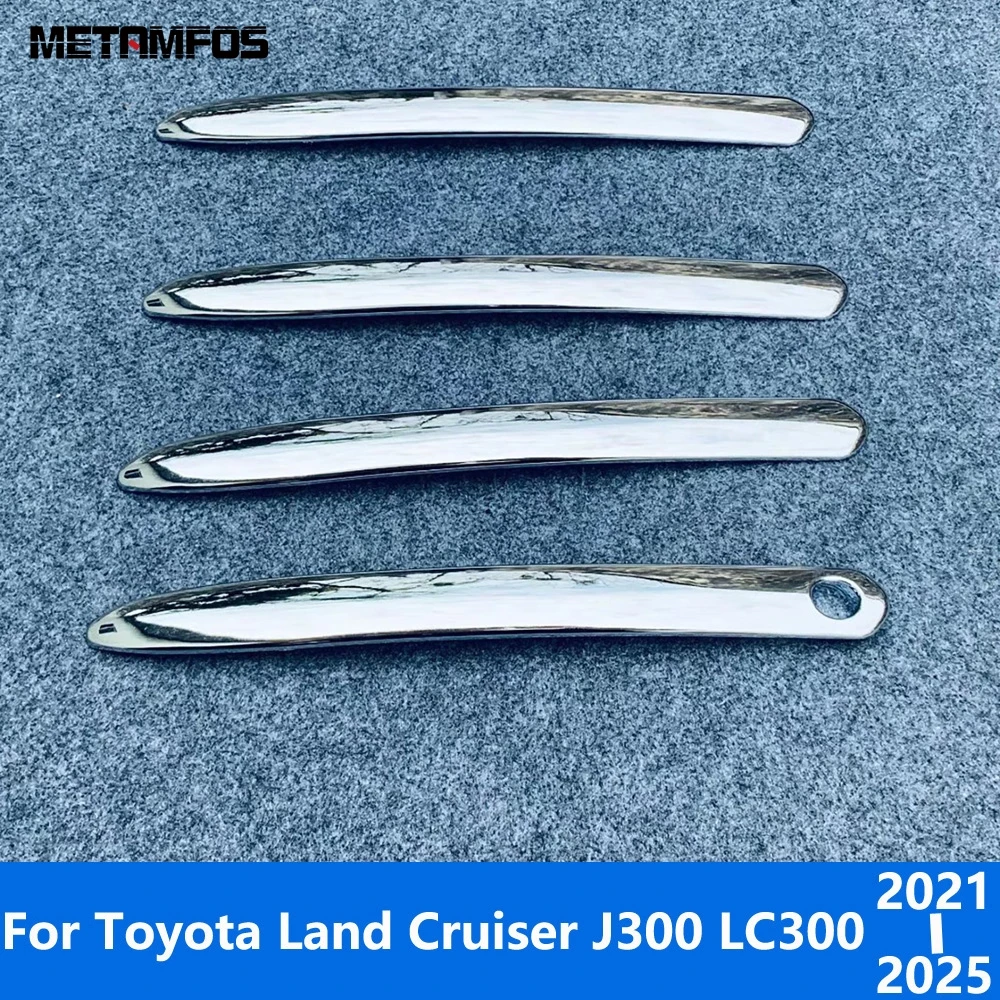 

Для Toyota Land Cruiser J300 LC300 2021-2024 2025 хромированная боковая дверная ручка, накладка, защитная пленка, внешние аксессуары, Стайлинг автомобиля
