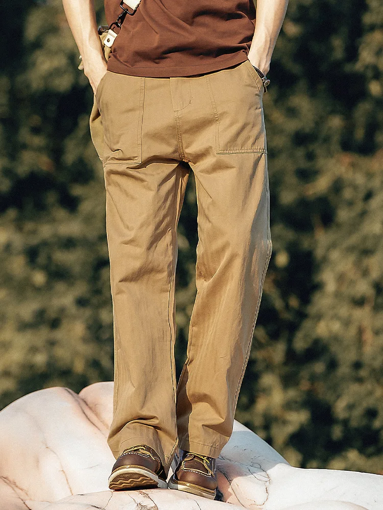 

Свободные прямые брюки для спецодежды, повседневные брюки, широкие свободные брюки для хлеба, брюки Utili, цвет хаки, хлопок, 00% молодежные длинные брюки