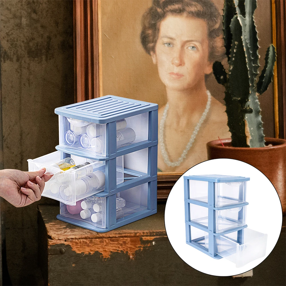 

2 Pcs Drawers Type ganizer Desktop Storage Box Transparent Dustproof Kitchen Drawer Pink 3 Layers High Office