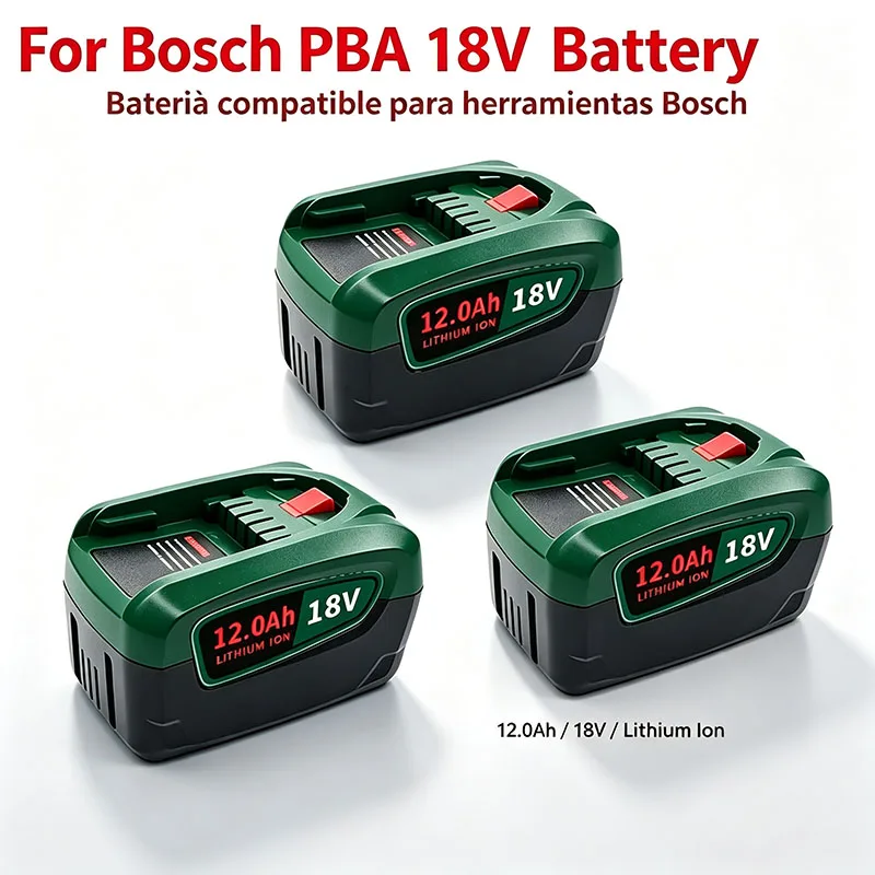 For BOSCH 18V 12AH 12000mAh BAT609 BAT610 18V Professional 18V Li-ion Battery GBA18V GSR18V BAT618 BAT619 Tool Battery