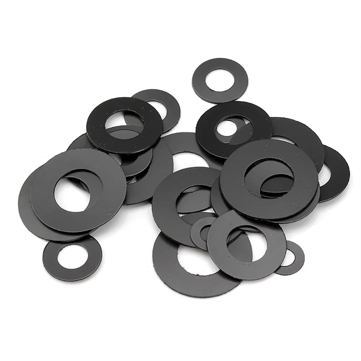 Black Graphite Nylon Plastic Washer/Round Ultra-Thin Insulating Plastic Flat Gasket M3M4M5M6M8M10M12