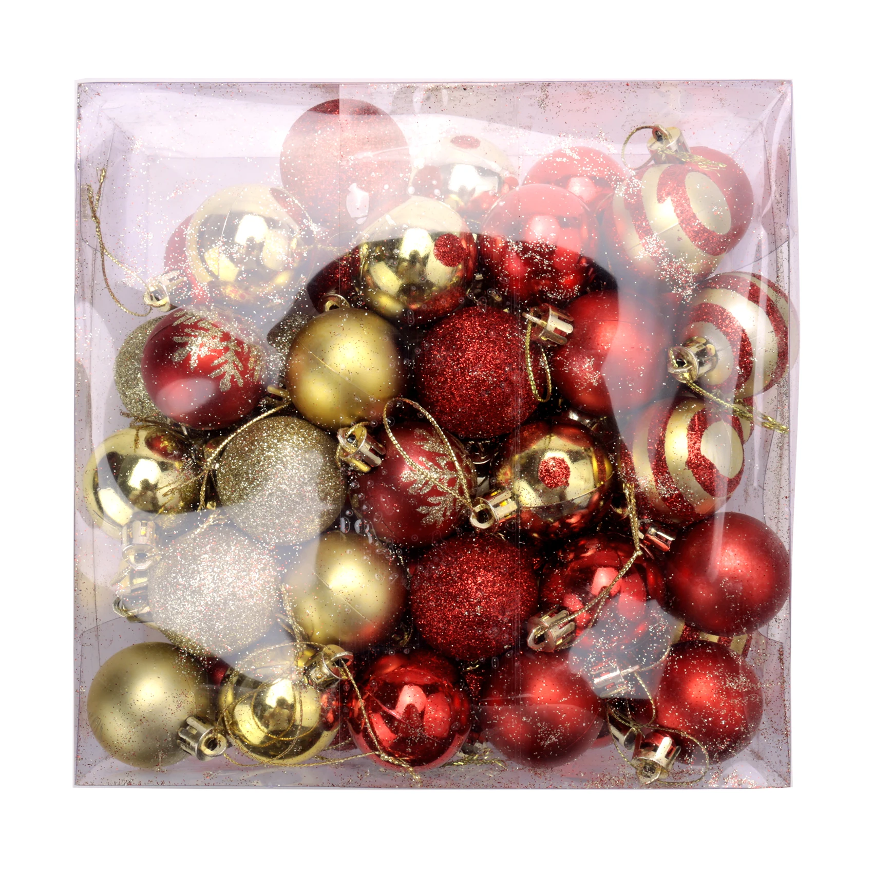 50Pcs Christmas Tree Decorations Balls Bauble Xmas Party Hanging Ball Ornaments Christmas For Home New Year Gift