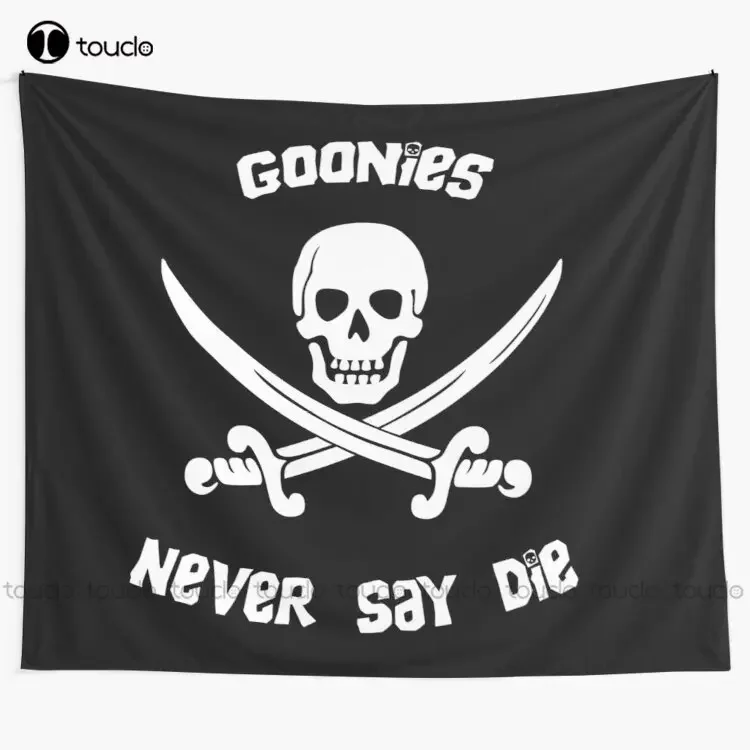 Goonies Never Say Die Tapestry Tapestry Wall Hanging For Living Room Bedroom Dorm Room Home Decor Printed Tapestry Hanging Wall