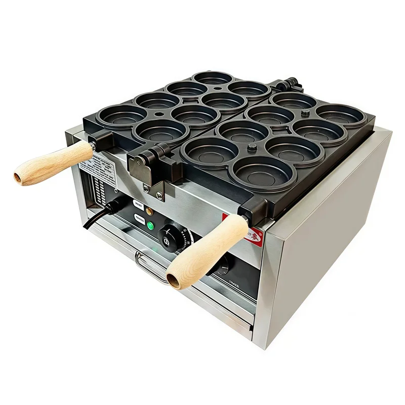 8 شرائح معدات الكعك الكهربائية آلة كعكة الفول الأحمر آلة صنع الوافل صانع فطيرة تجارية صغيرة 2000 واط مقلاة غير لاصقة
