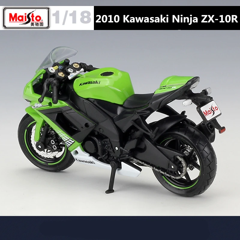 Maisto 1:18 Kawasaki Ninja ZX-10R Alloy Motorcycle Model Diecast Metal Toy Motorcycle Model Simulation Collection Children Gifts