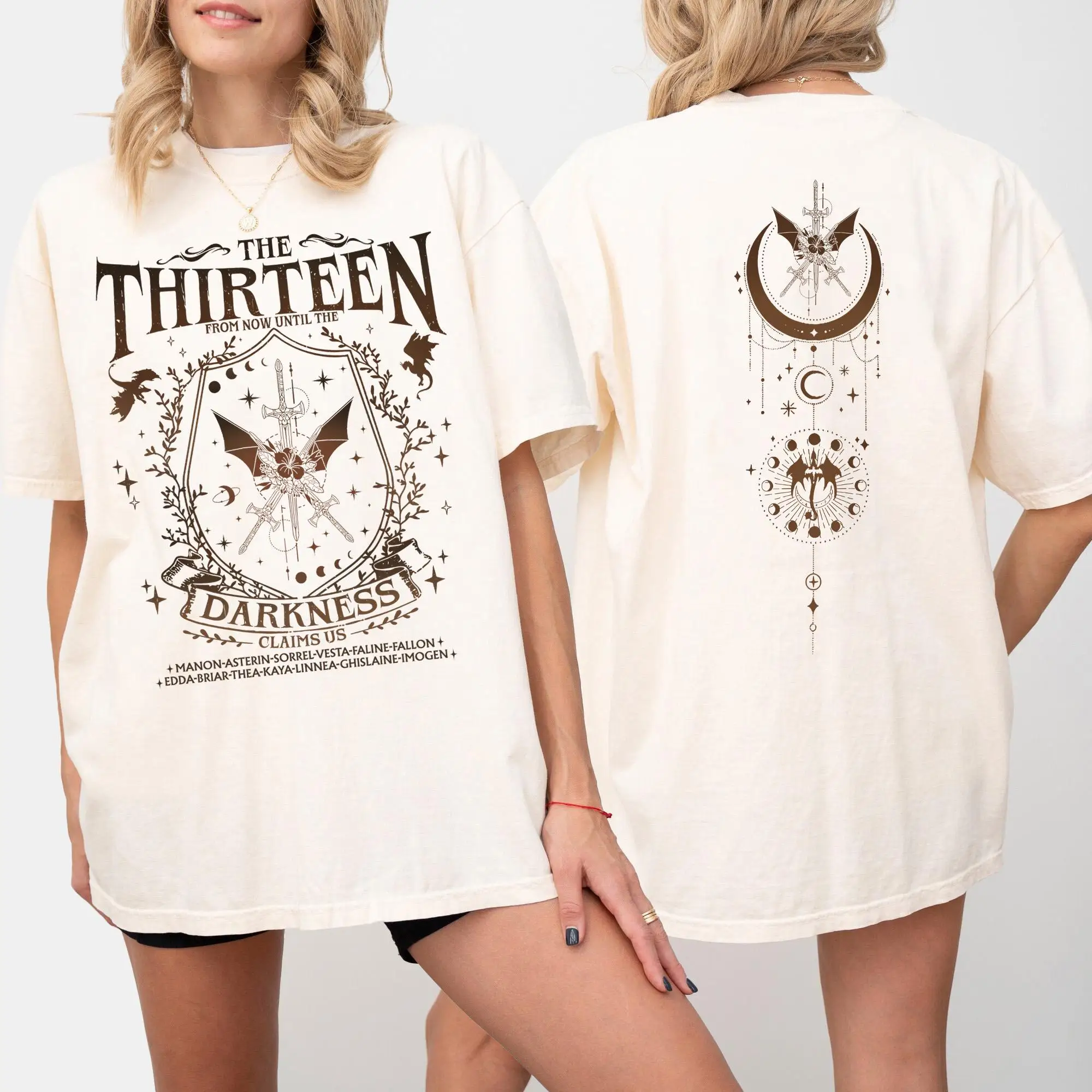 The Thirteen Throne Of Glass Shirt, From Now Until The Darkness Claims Us, Bookish Fan Apparel