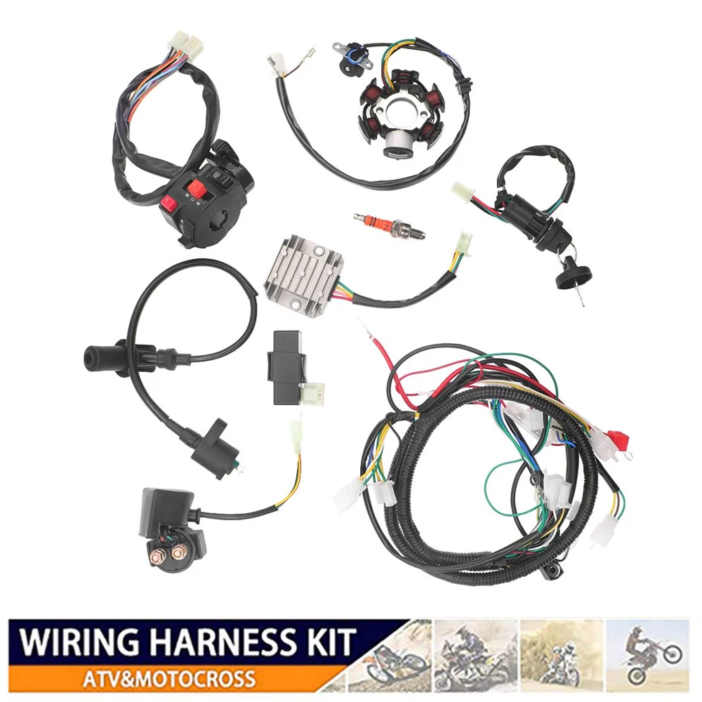 

6 шт. 9 шт. жгут проводов статора зажигания мотоцикла, катушка зажигания для 50cc 70cc 90cc 110cc 125cc 150cc 250cc 4-тактный велосипед для грязи