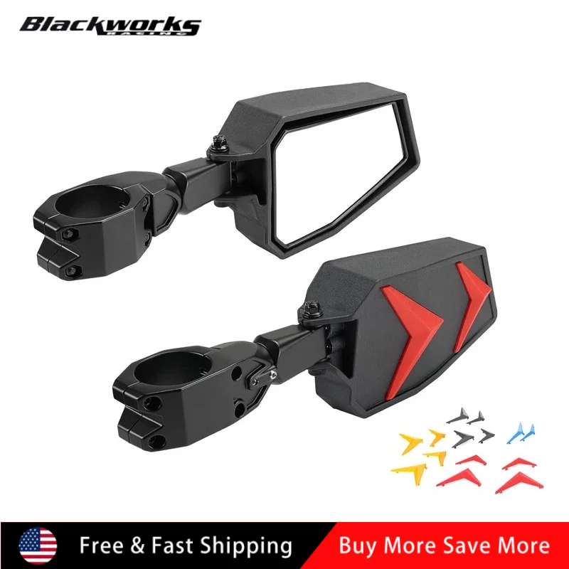 

Foldable Adjustable Side Mirrors Black For Kubota RTV 500 400Ci XG850 Sidekick X900 X1120 X1140 1100C 2009-2014 Mid Size Polaris Rangers