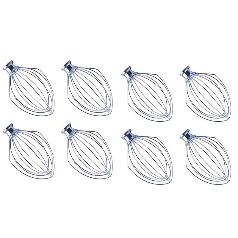 

8X Wire Whip Attachment For Tilt-Head Stand Mixer For Kitchenaid K5AWW 5 Quart KSM50, KSM5 Egg Cream Stirrer Accessories