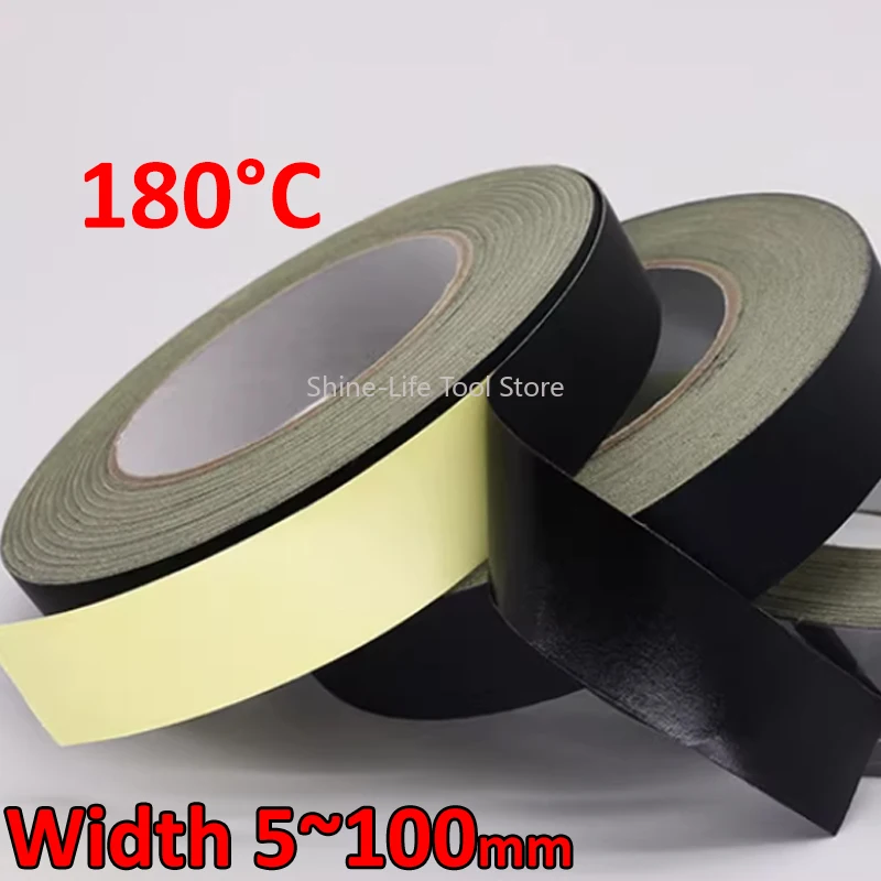 Black Acetate Insulation Tape, 180°C High Temperature Resistance Single-sided Adhesive TapeS, Acetate Fiber Fabric Tape