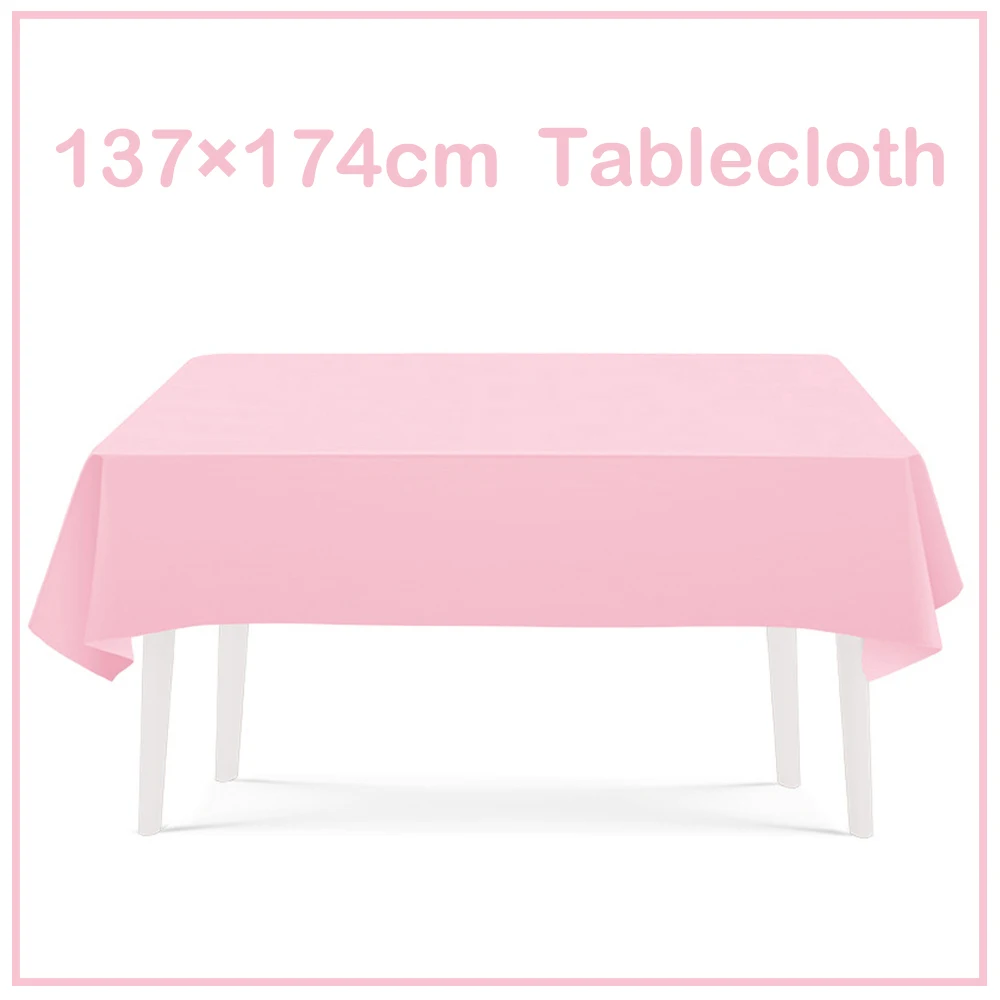 Einfarbige rechteckige Tischdecke, blau, rosa, weiß, rot, gelb, grün, schwarz, lila, Tischdecke, Geburtstagsfeier, Hochzeitsdekoration – Detail 4