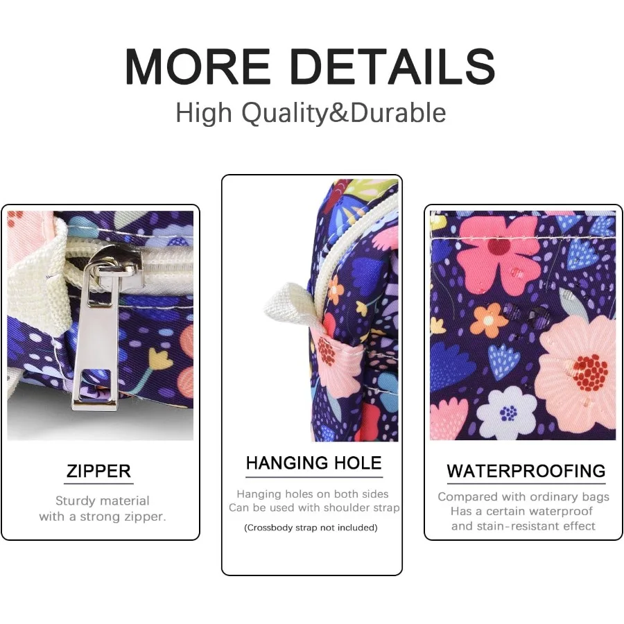 Custodia da viaggio impermeabile multifunzionale con cerniera per riporre oggetti portatili di notebook, trucco e forniture per ufficio, ideale per On-