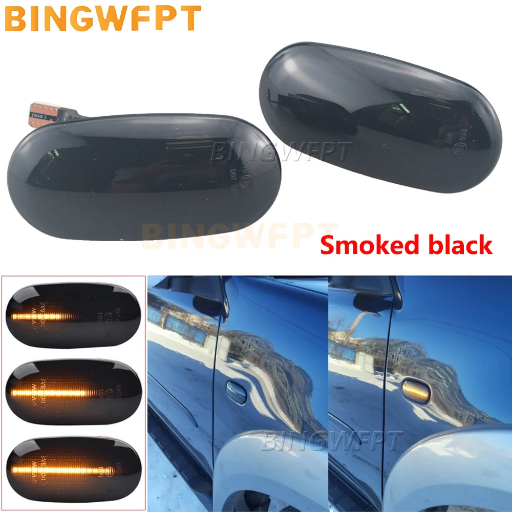 

Pair Dynamic LED Side Marker Lights For Mitsubishi Lancer Pajero Mirag Galant 1998-2005 Side Repeater Turn Signal Blinker Lamp
