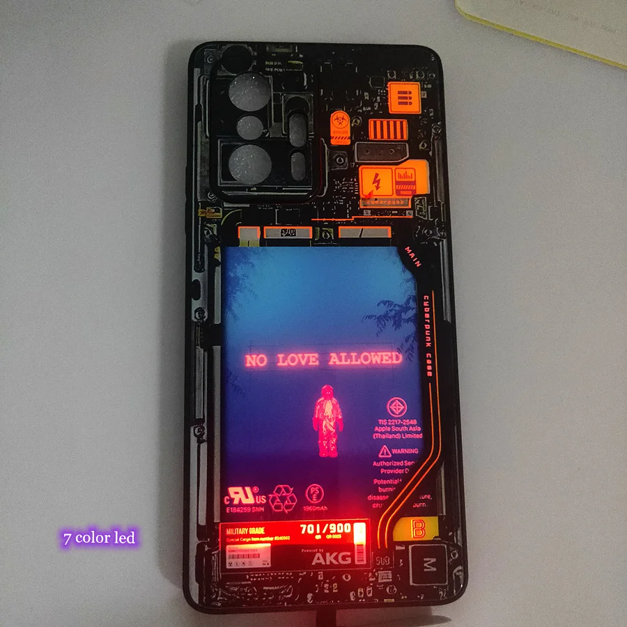 DIY CUSTOMIZE Led Case For Xiaomi Mi 12T 11T 10T Redmi Note 12 11 10 Pro 5G Poco X4 X3  F4 GT NFC F3 Glowing Anime Cartoon Cover