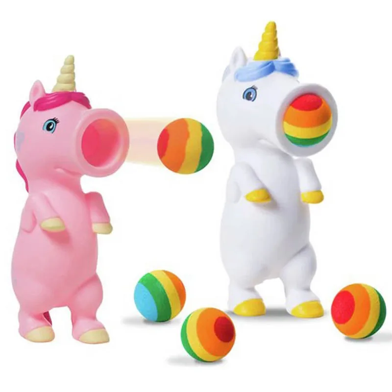 Funny Animal Pop Out Foam Balls Unicorns Squeeze Shoots Ball Kids FidgetToys Stuff Weird Gadgets Autism Sensory Anti Stress Toy
