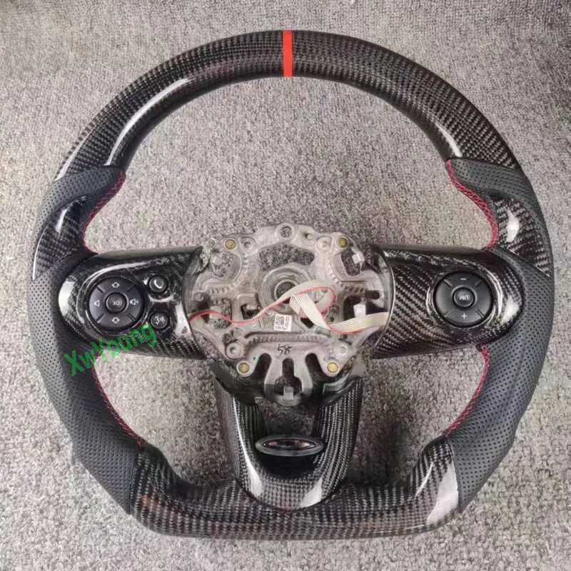 100% Real Forged / Carbon Fiber Car Steering Wheel For BMW Mini F54 F55 F56 F57 F60 JCW (No Paddle Shifters)