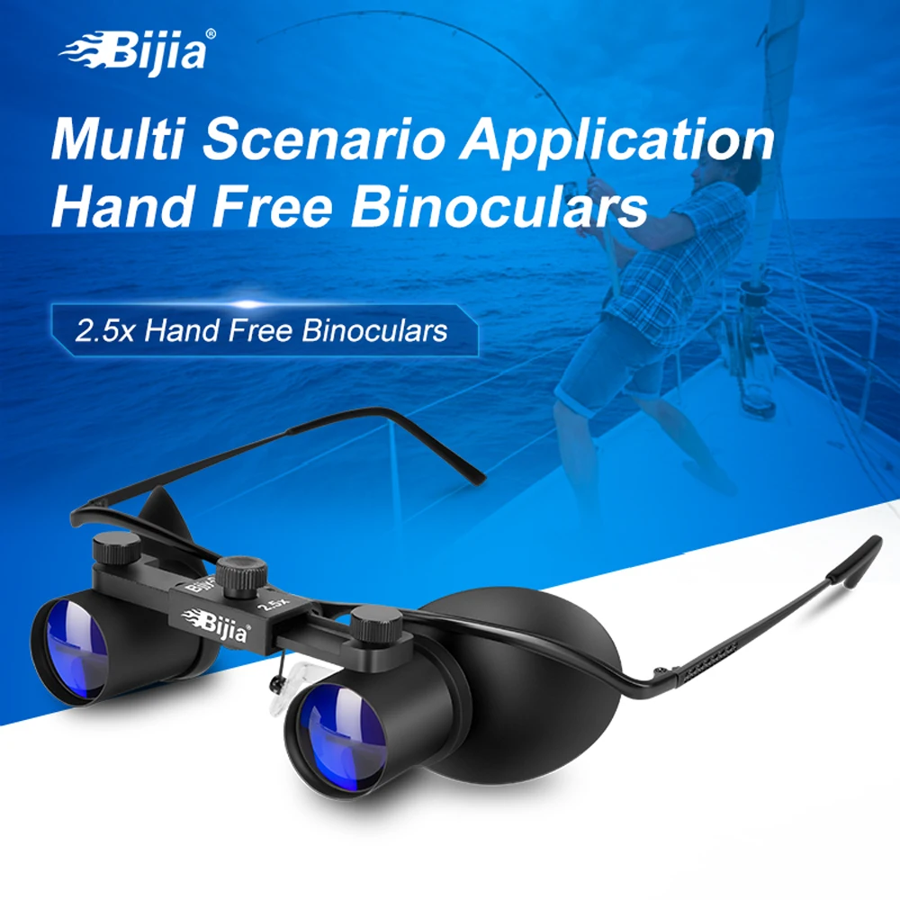 

BIJIA 2.5X Fishing Binoculars for Outdoor Visit Bird Watch Fishing Sports Theater Glasses HD Optical Lens Telescope Magnifier