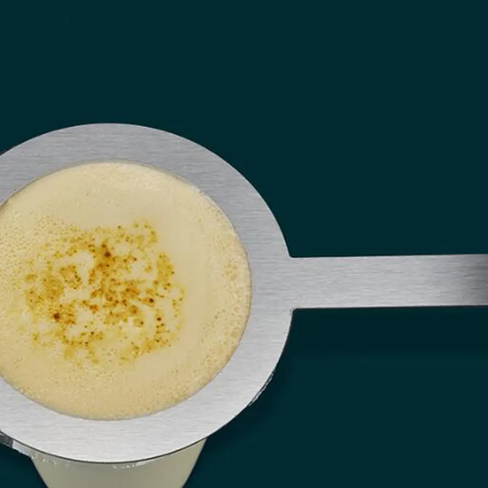 

2Pcs Milk Tea Ring Stainless Steel Cup Rim Protective Cover Long Handle Scald Proof for Cafe Dessert Shop Baking Drinks