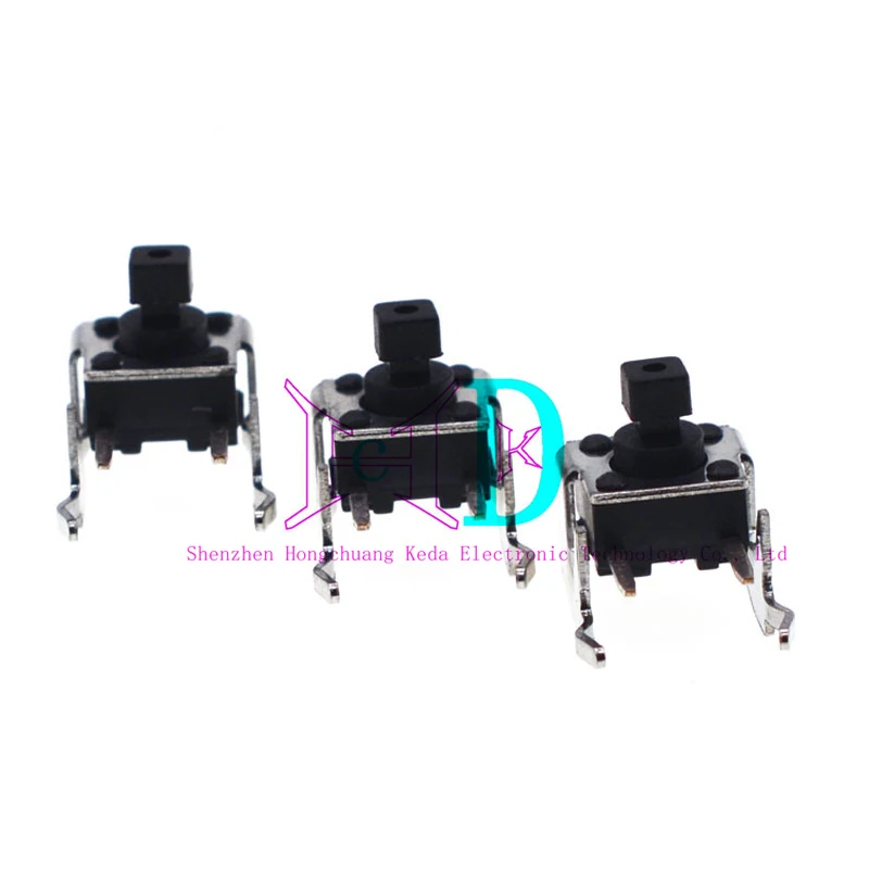 20pcs Touch the switch and press the horizontal square head button 6*6*7.3MM square head bracket switch on the side