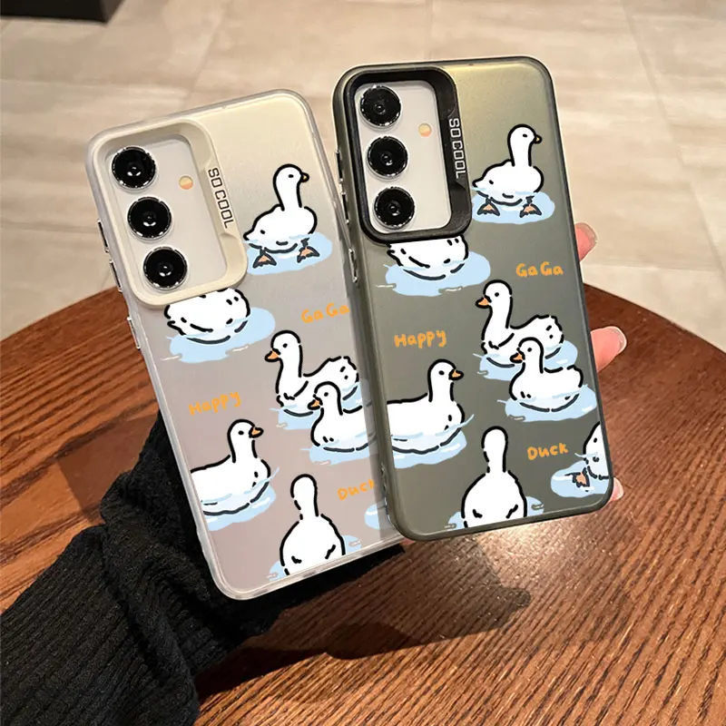 For Samsung Galaxy Note20 9 S 10 20 21 22 23 24 Plus Ultra A 04 03 05 10S 4G PRO Colorful Soft Phone Case Summer swimming duck