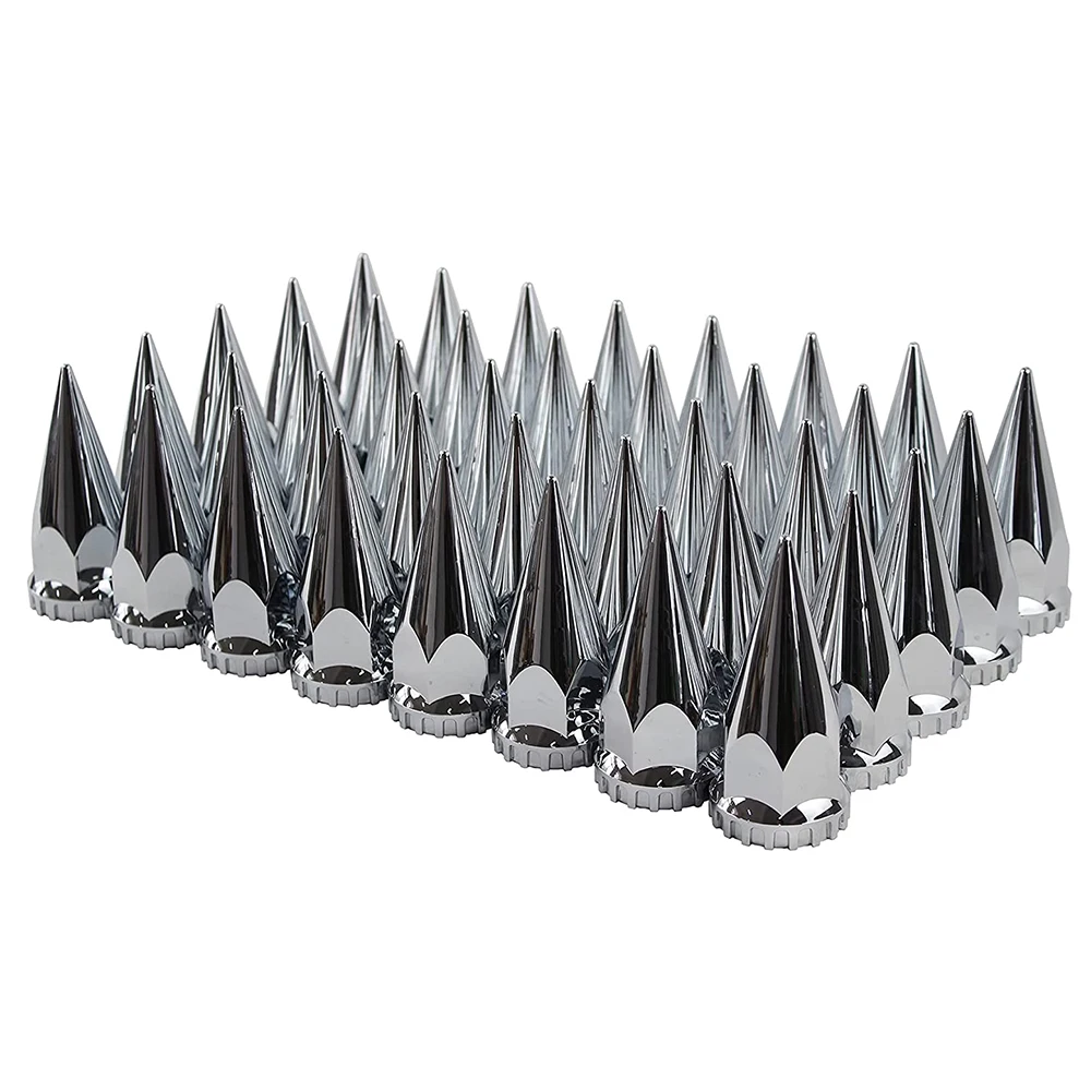 20 SZTUK ABS Chrome Plastic 32mm/33mm Nakrętki nakrętki z kolcami do samochodów ciężarowych