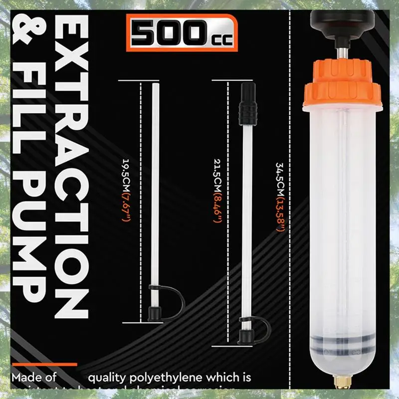 التجزئة سيارة النفط السائل النازع ملء زجاجة 500 مللي السيارات دليل الفرامل مضخة زيت نقل استخراج السائل