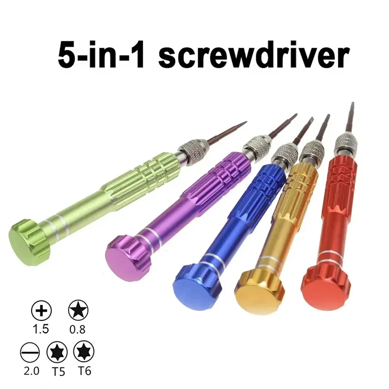 5-in-1-Multifunktions-Schraubendreher-Set für Telefon, Uhr, Brille, PC, Laptops, Demontagewerkzeug, Notebook-Reparatur-Werkzeuge, Reparaturzubehör