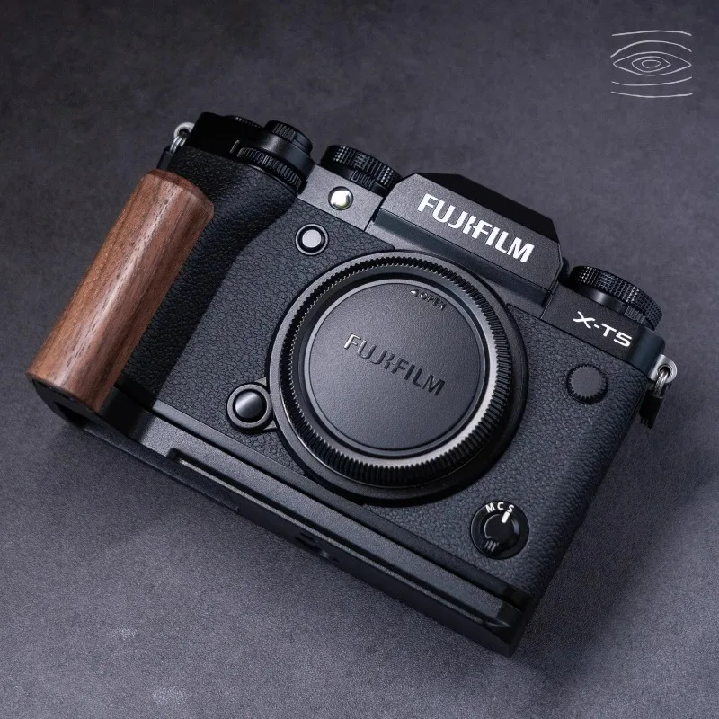 Suitable for Fuji XT5 XT4 Solid Wood Handle Black, Silver Base Optional Protection Camera to Improve Hand Feeling