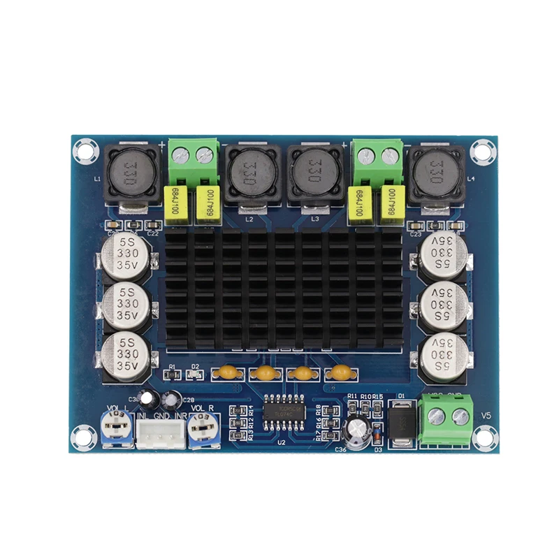 High Quality Original Chip TPA3116 D2 XH-M543 12V 24V 120W*2 Dual Channel Digital Power Audio Amplifier Board 120W X2 TPA3116D2