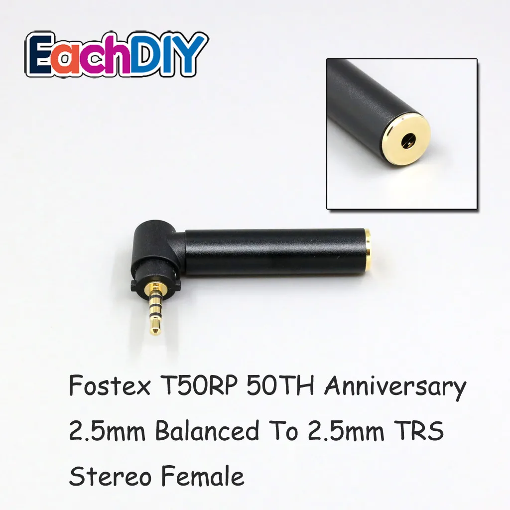 Headphone Converter 3.5mm 2.5mm Male To Female Jack Adapter For Fostex T50RP 50TH Anniversary RP Stereo Earphone LN009078