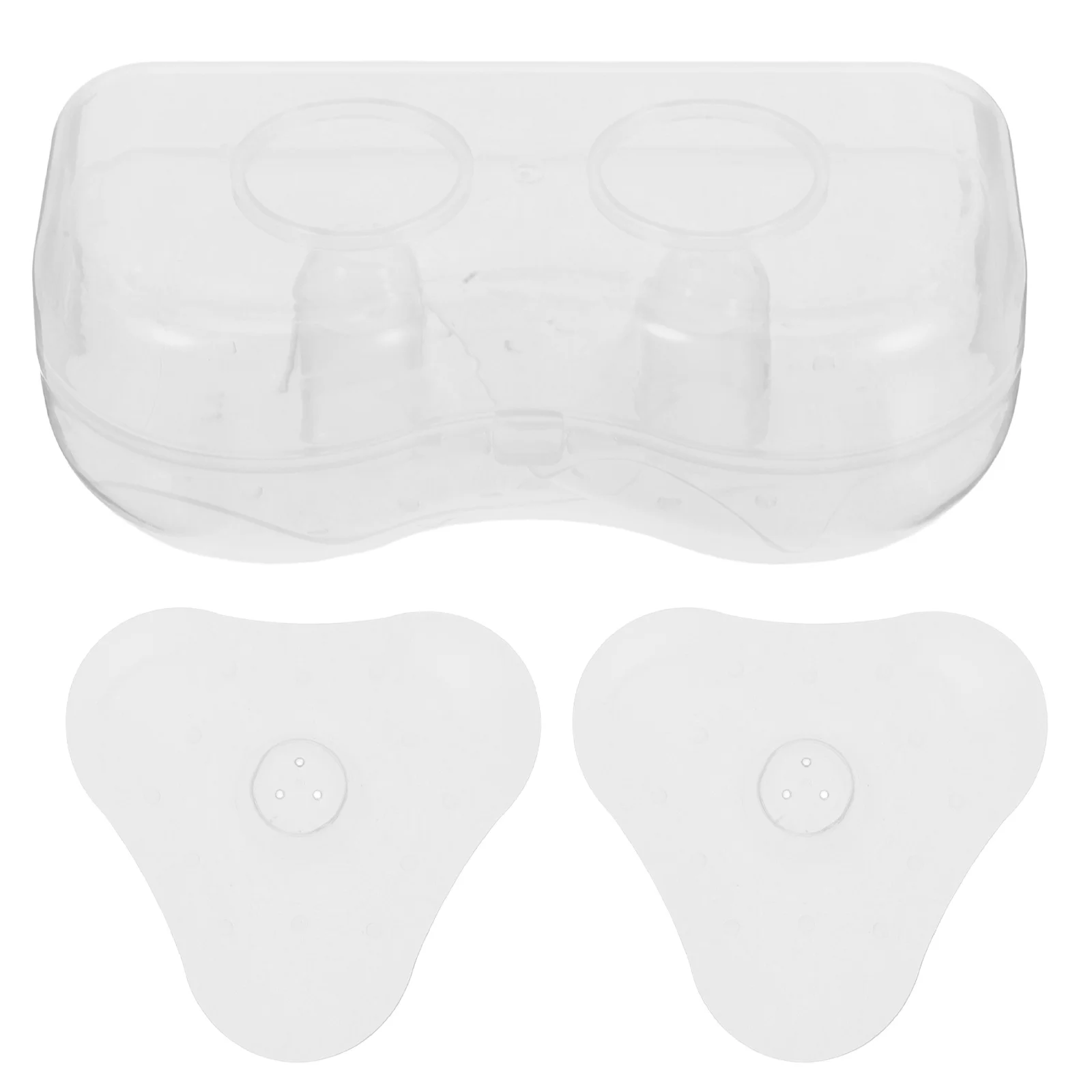 

1 пара силиконовых щитков для грудного вскармливания, защита для груди треугольной формы, мягкий удобный чехол для хранения