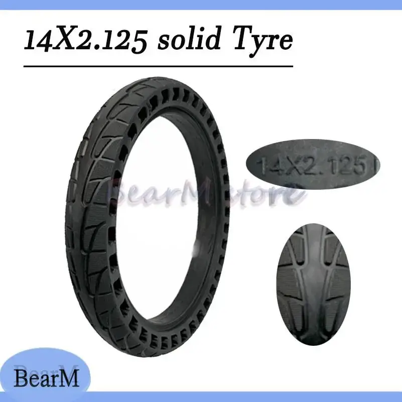 

14 дюймовая Складная велосипедная шина 14x2,125, сменная проколостойкая цельная шина, велосипедные аксессуары, запчасти