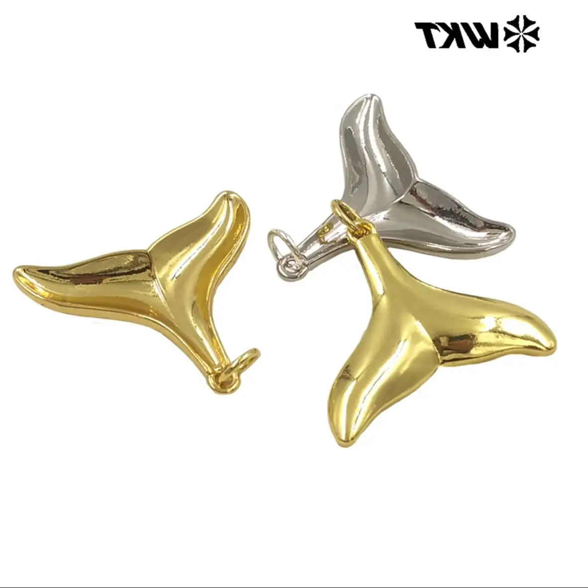 

WT-P2001 Wholesale Unique Lovely Fish Tail Design Small Pendant Super Match Accessory For Earring Or Necklace Jewelry Finding