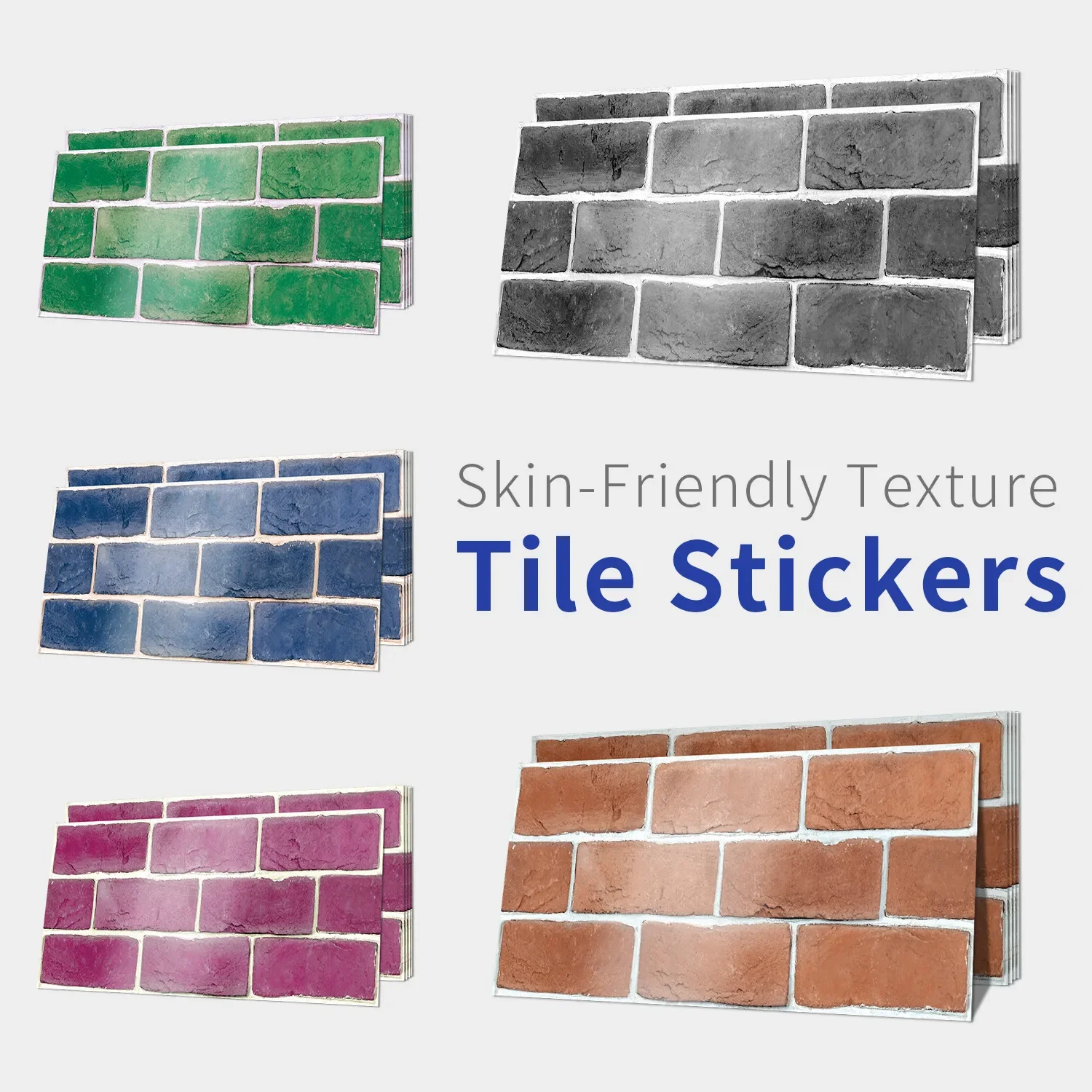 

Skin-sensitive film retro tile stickers self-adhesive waterproof kitchen living room wall decoration pvc wall stickers