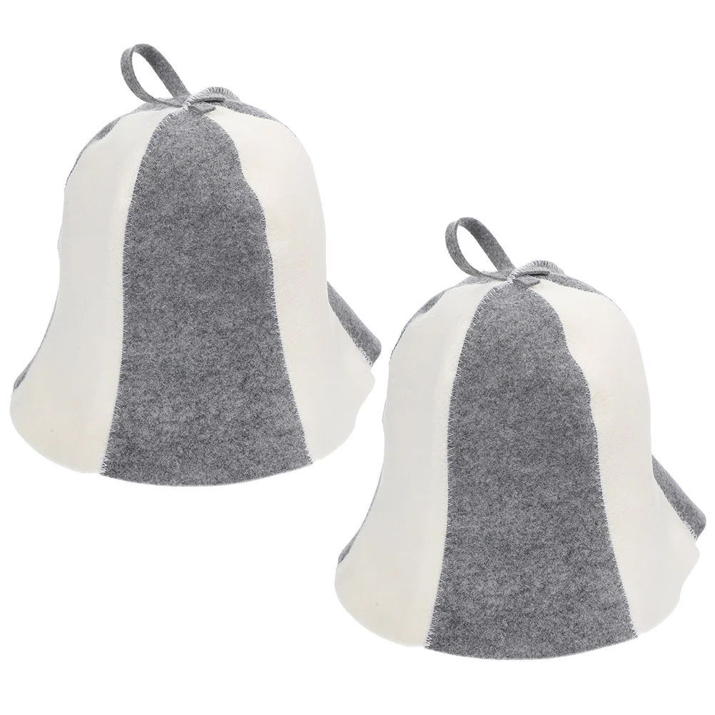 2 Pcs Bathing Russian Cap Felt Sauna Hat Swimming Caps Accessories for Women Miss